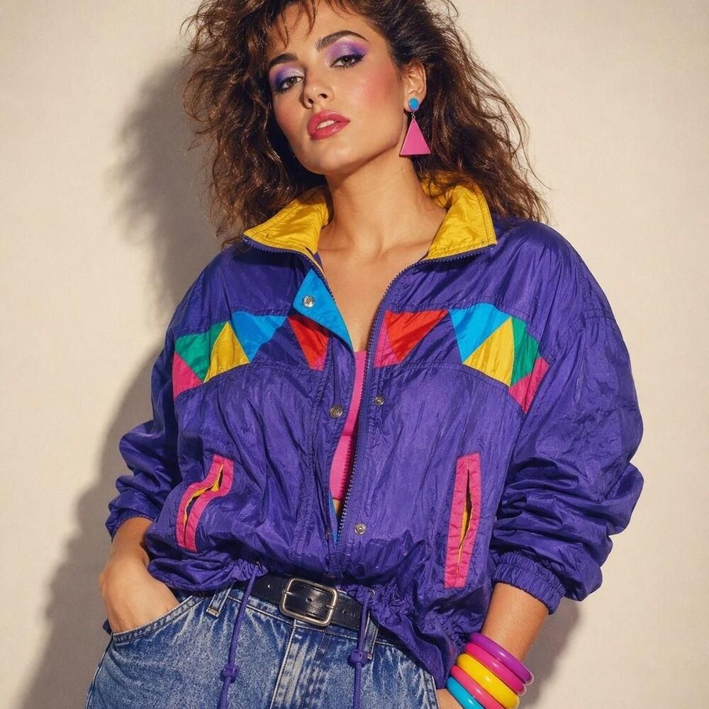 80's Andy Johns retro vintage windbreaker jacket